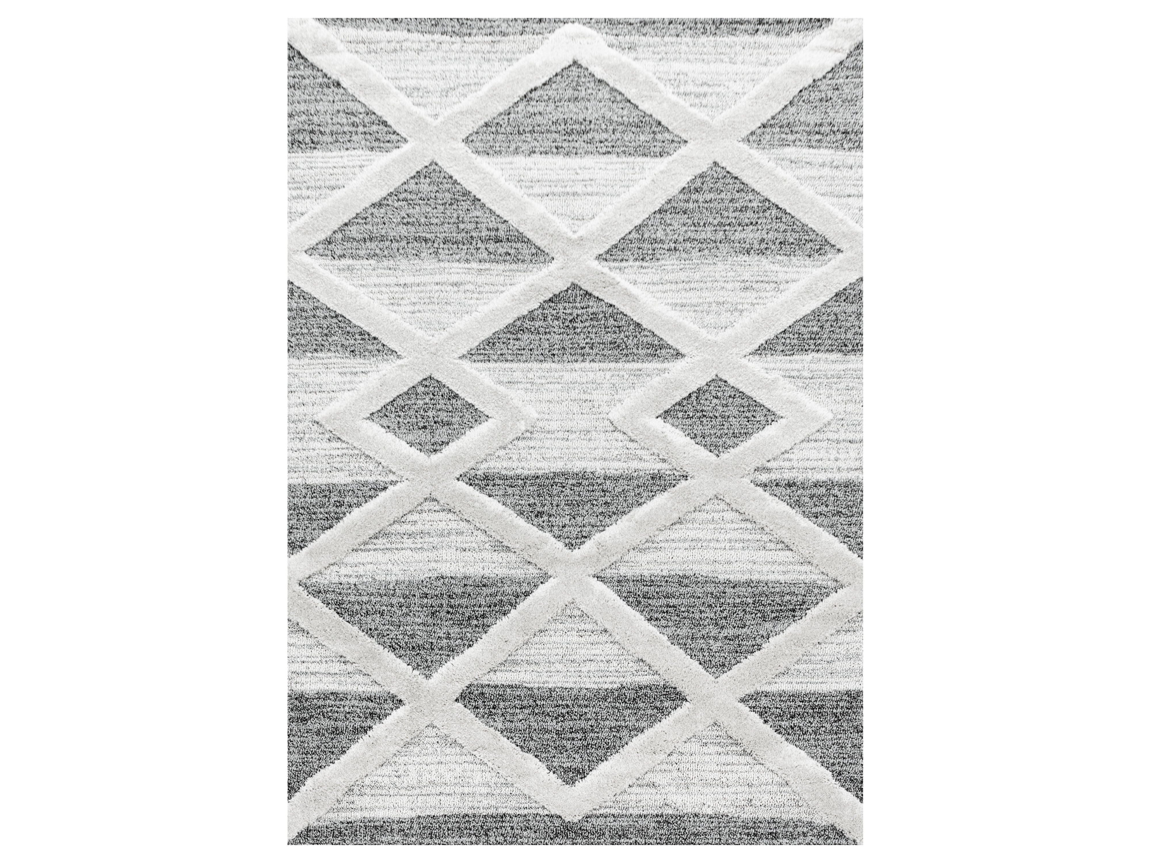 Kurzflor Design Teppich MIA Looped Flor 3-D Kreuz Muster