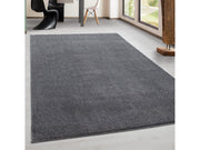 Teppich Kurzflor Modern Wohnzimmer Einfarbig Meliert Uni günstig Hellgrau