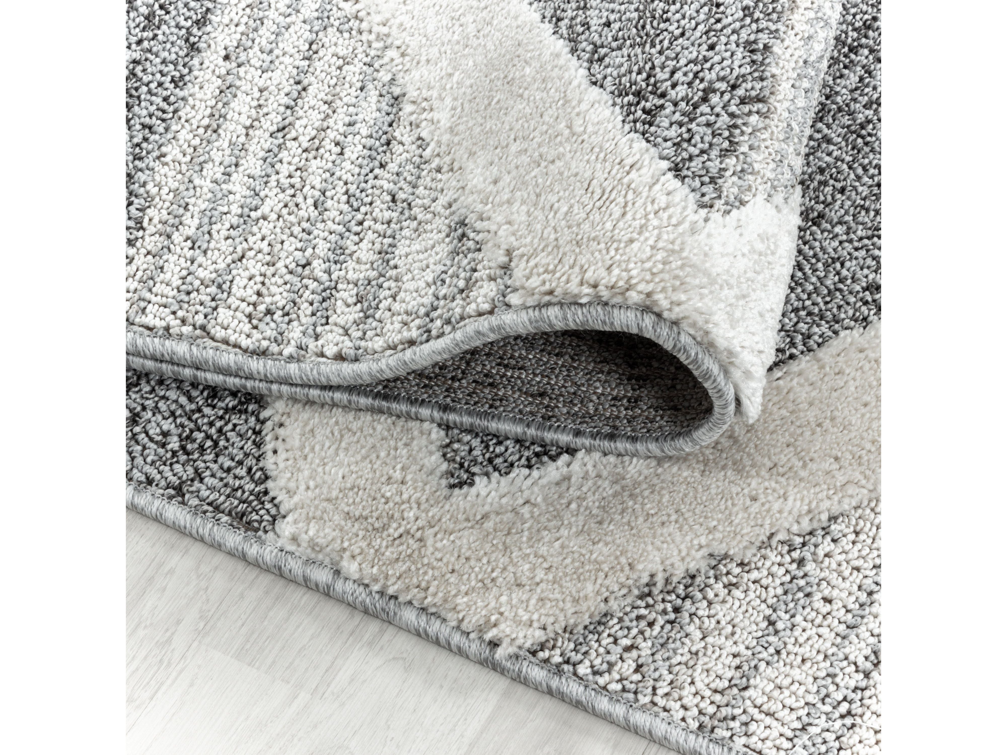 Kurzflor Design Teppich MIA Looped Flor 3-D Kreuz Muster