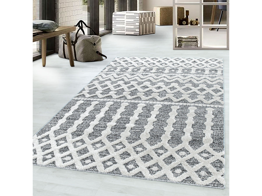 Kısa tüylü tasarım halı MIA Döngülü Flor Inca Lines desen