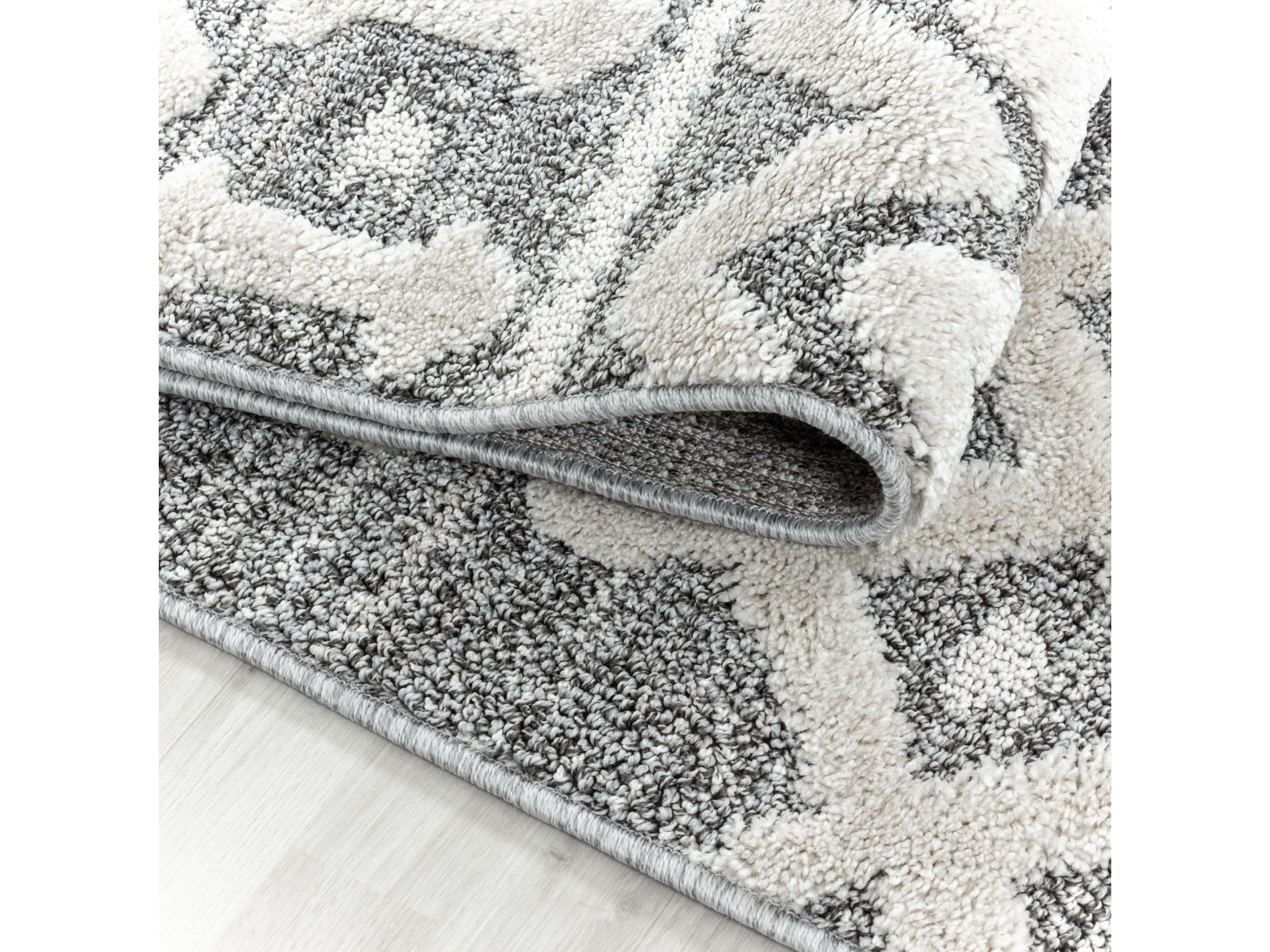 Kurzflor Design Teppich MIA Looped Flor Inka Linien Muster