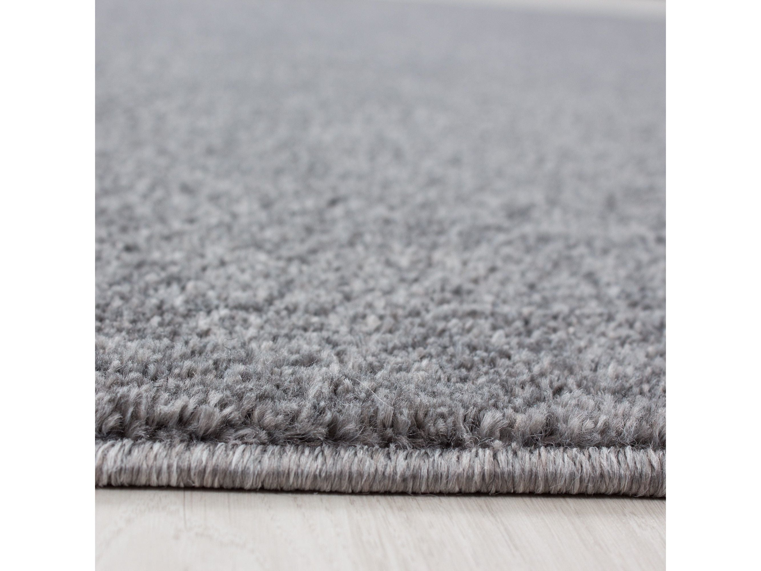 Teppich Kurzflor Modern Wohnzimmer Einfarbig Meliert Uni günstig Hellgrau
