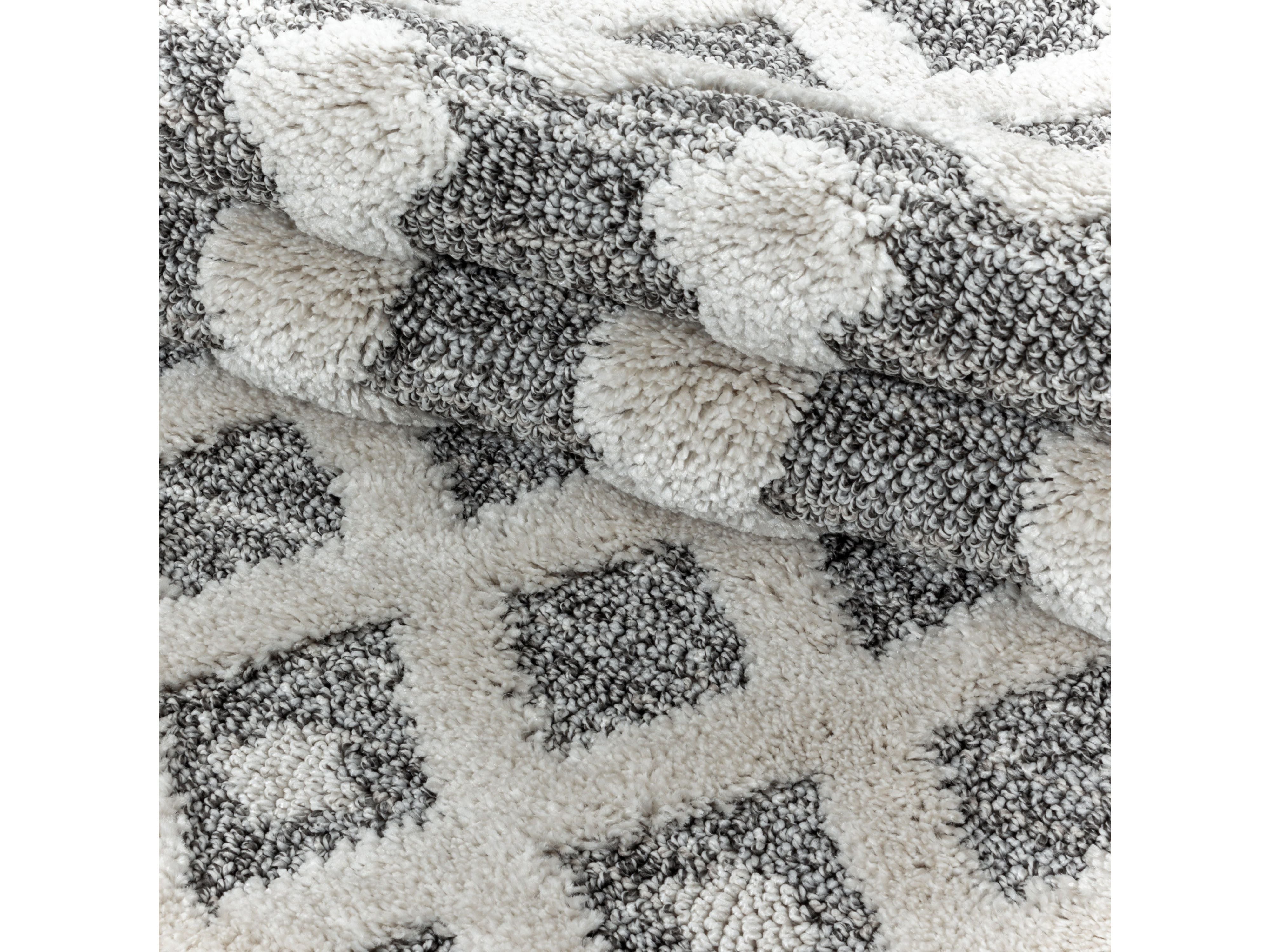 Kurzflor Design Teppich MIA Looped Flor Inka Linien Muster