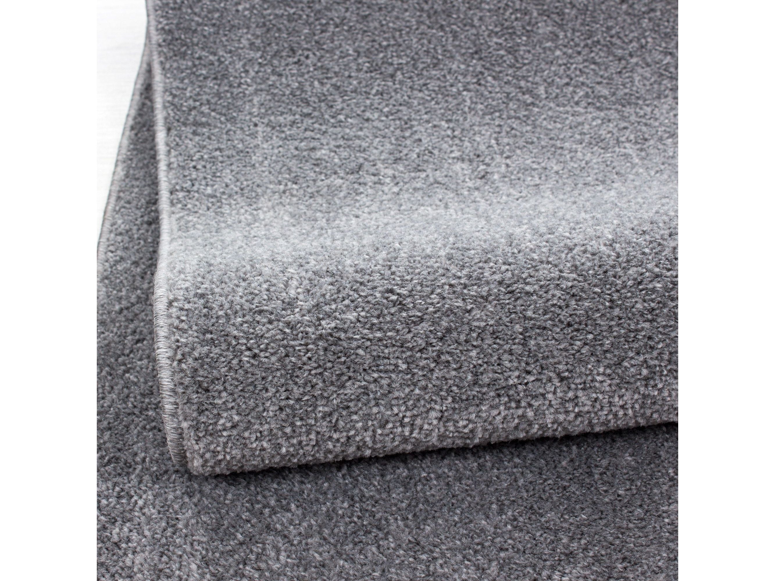 Teppich Kurzflor Modern Wohnzimmer Einfarbig Meliert Uni günstig Hellgrau