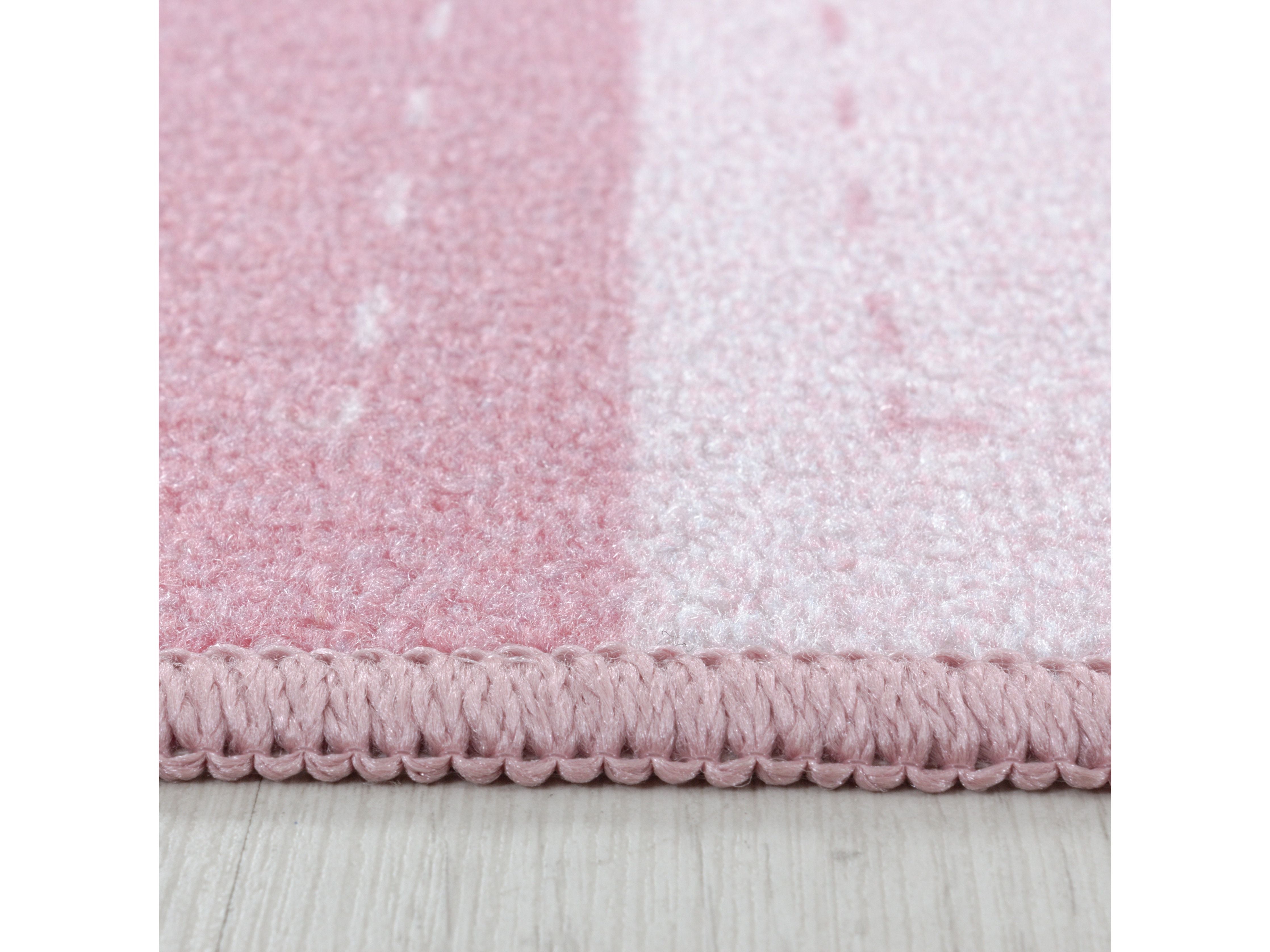 Kurzflor Kinderteppich Spielteppich Teppich Prinzessin Krone Zauberstab Pink