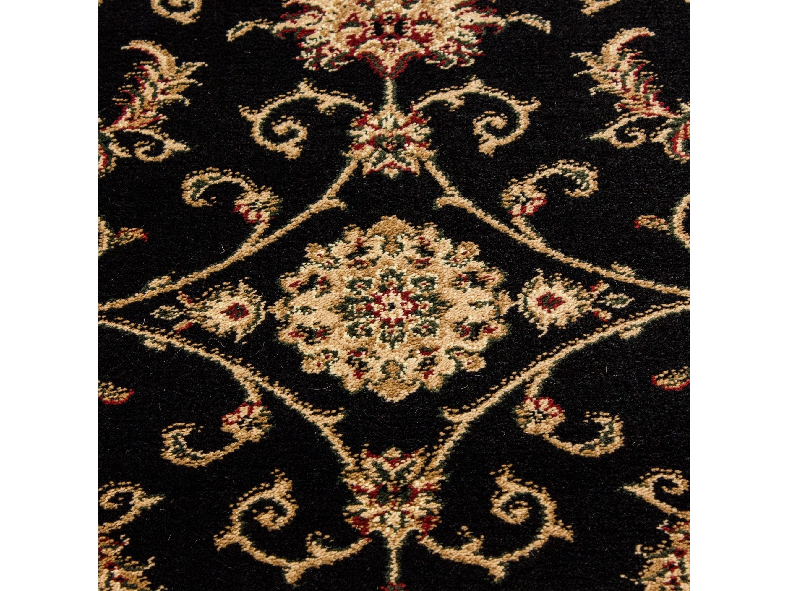 Orientteppich Klassischer Orientalisch Traditional Webteppich Schwarz Beige