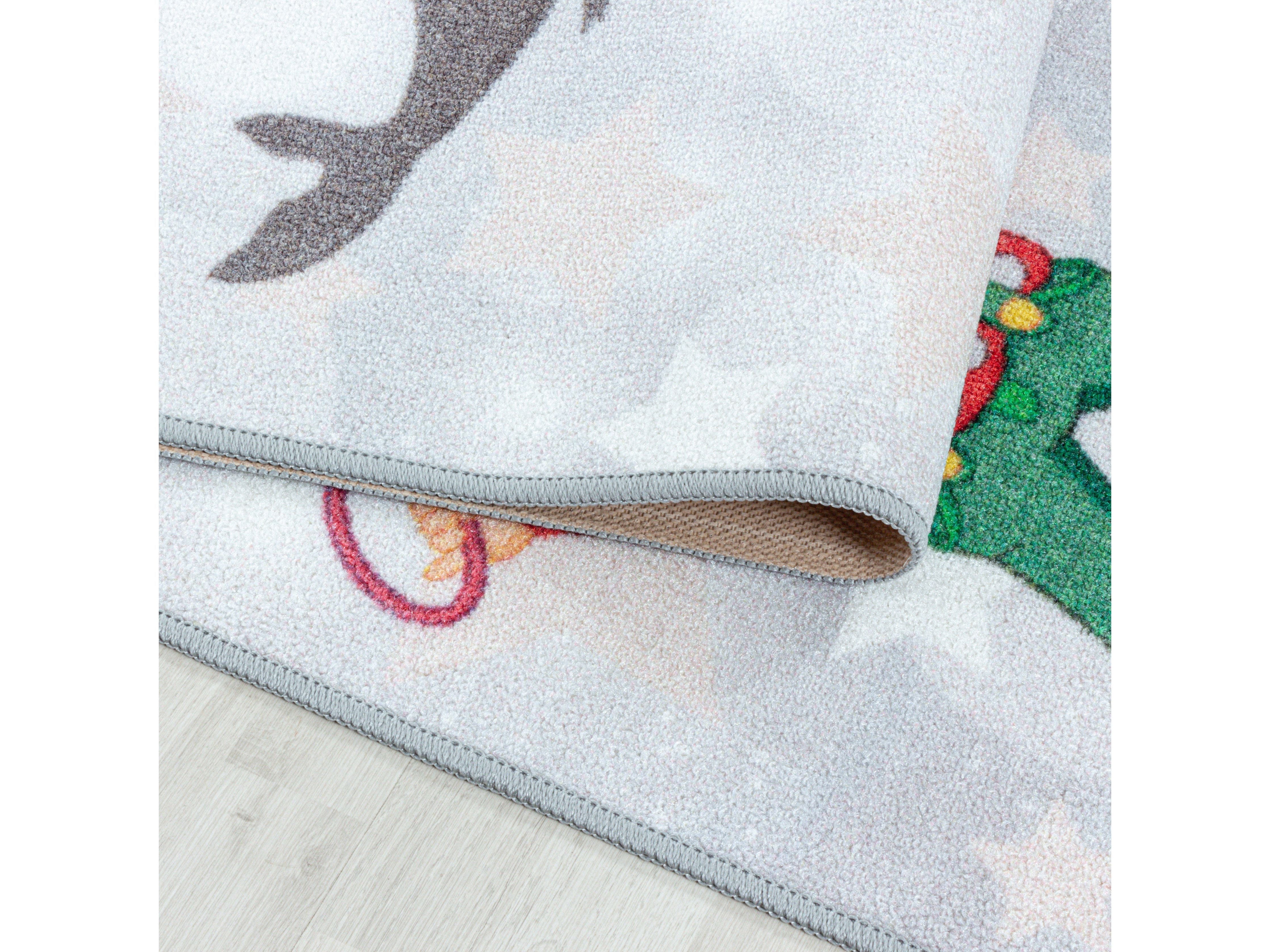 Kurzflor Kinderteppich Spielteppich Kinderzimmer Teppich Zirkus Clown Löwe Blau