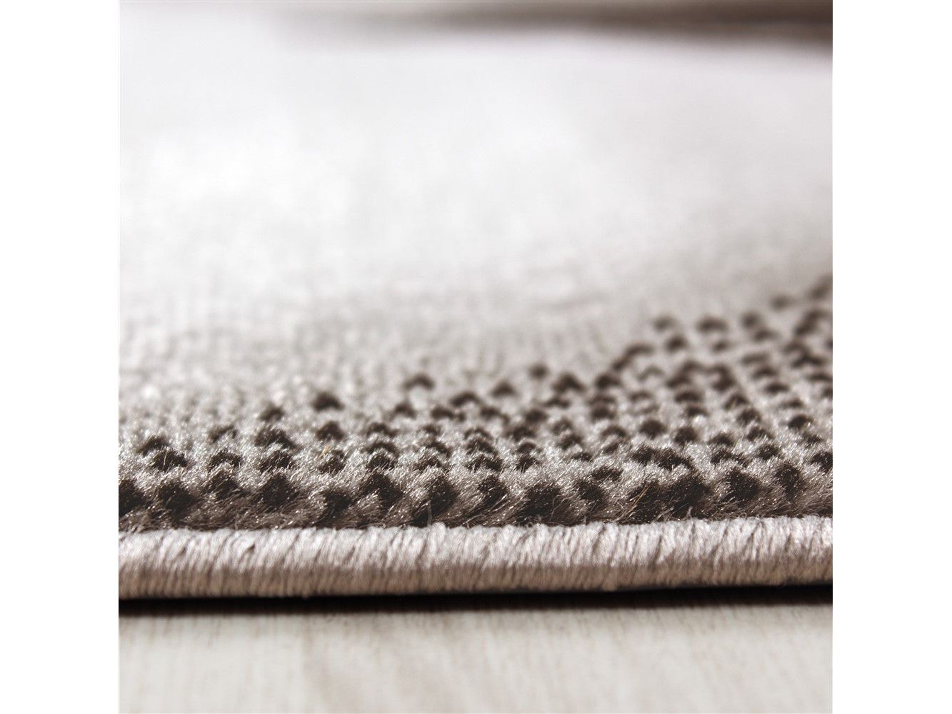 Teppich Moderner Wohnzimmer abstrakt schatten Wellen Optik Kurzflor Braun Beige