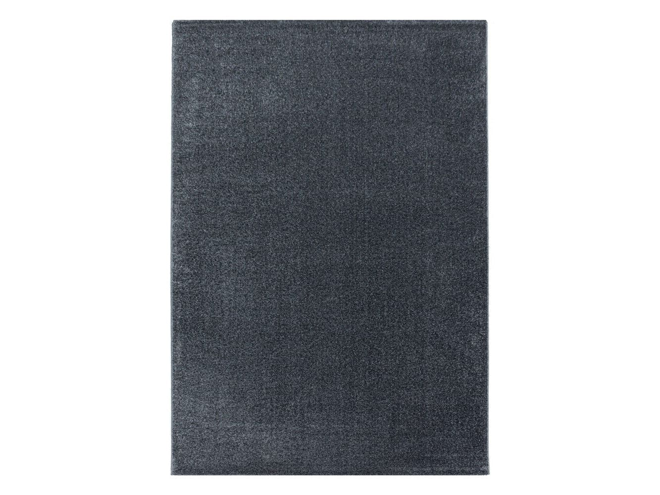 Wohnzimmerteppich Kurzflor Design Teppich Unifarben Weicher Flor Einfarbig Grau