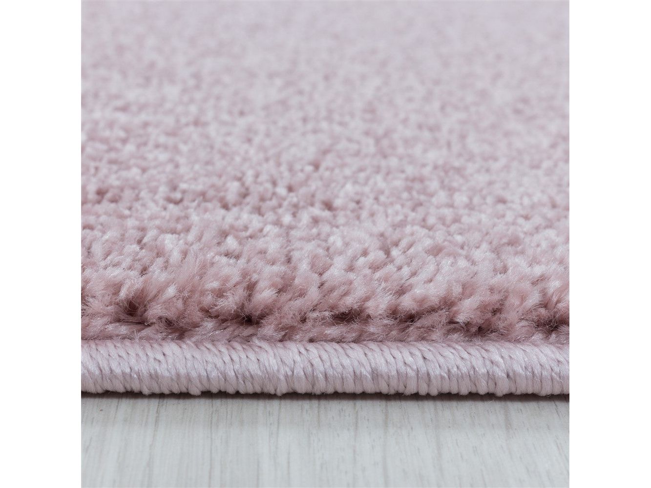 Wohnzimmerteppich Kurzflor Design Teppich Unifarben Weicher Flor Einfarbig Rosa