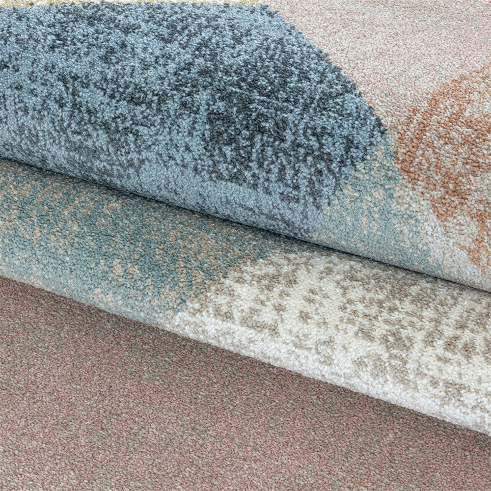 Modern Kurzflor Designer Teppich Geometrisches Dreieck design gemischte Farben