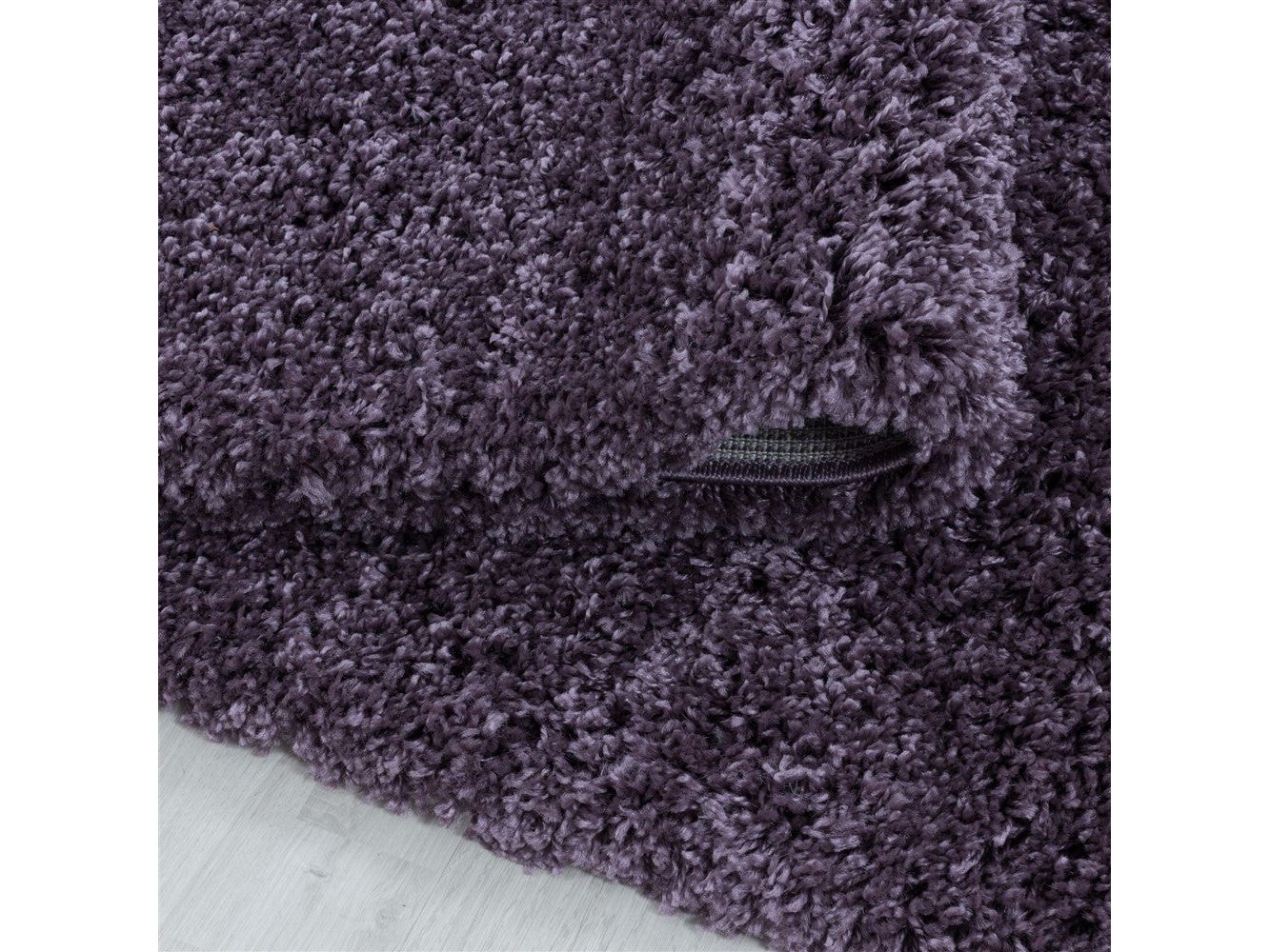 Wohnzimmerteppich Hochflor Shaggy Teppich Schlafzimmer Flor Super Soft Violet