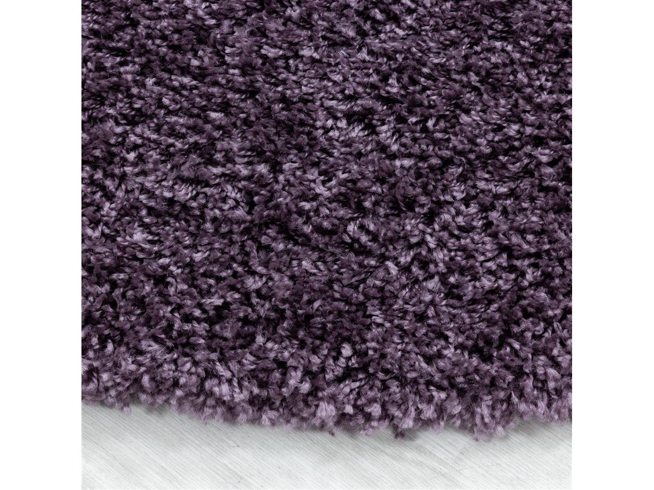 Wohnzimmerteppich Hochflor Shaggy Teppich Schlafzimmer Flor Super Soft Violet