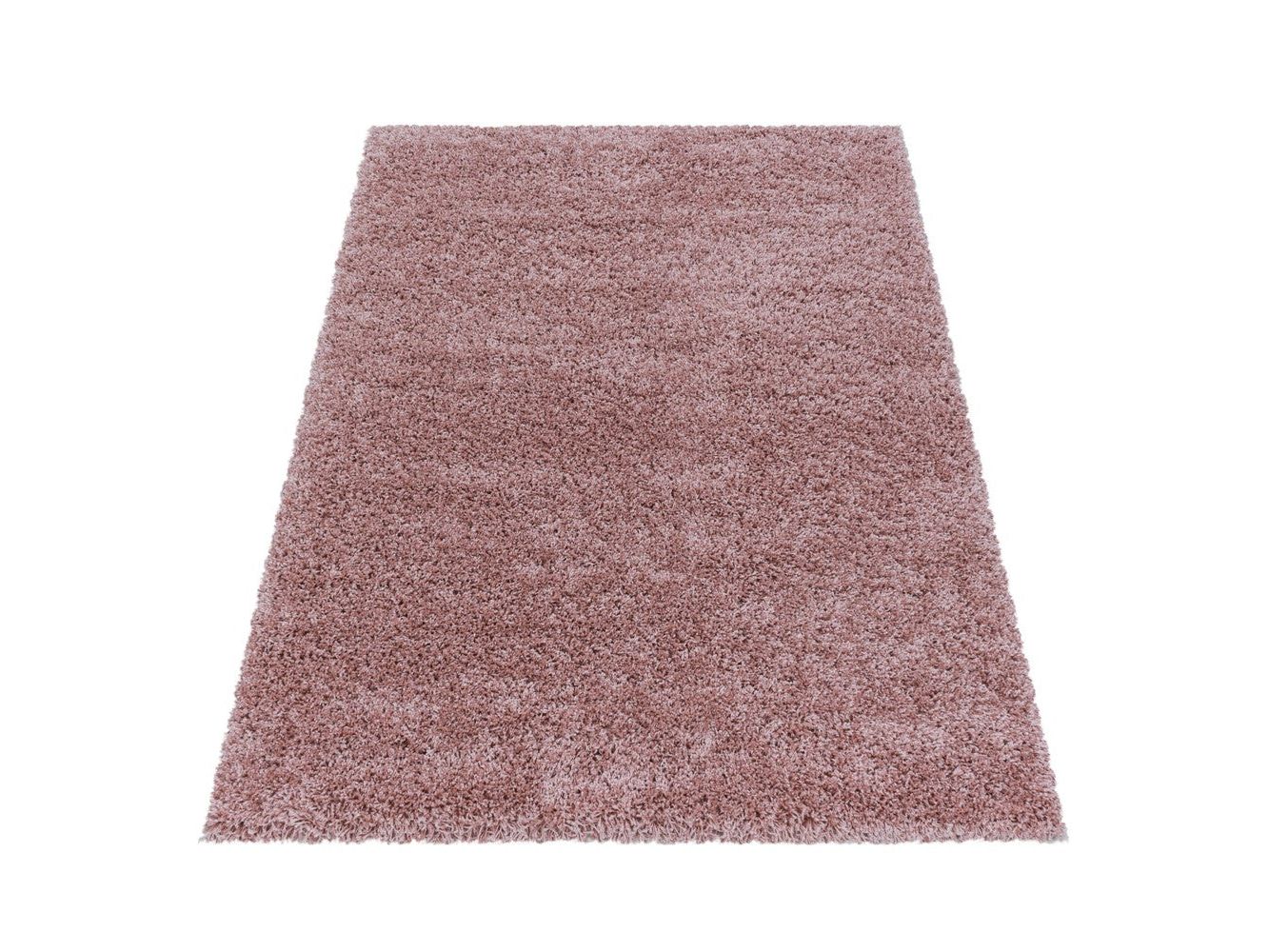 Wohnzimmerteppich Hochflor Shaggy Teppich Schlafzimmer Flor Super Soft Rose