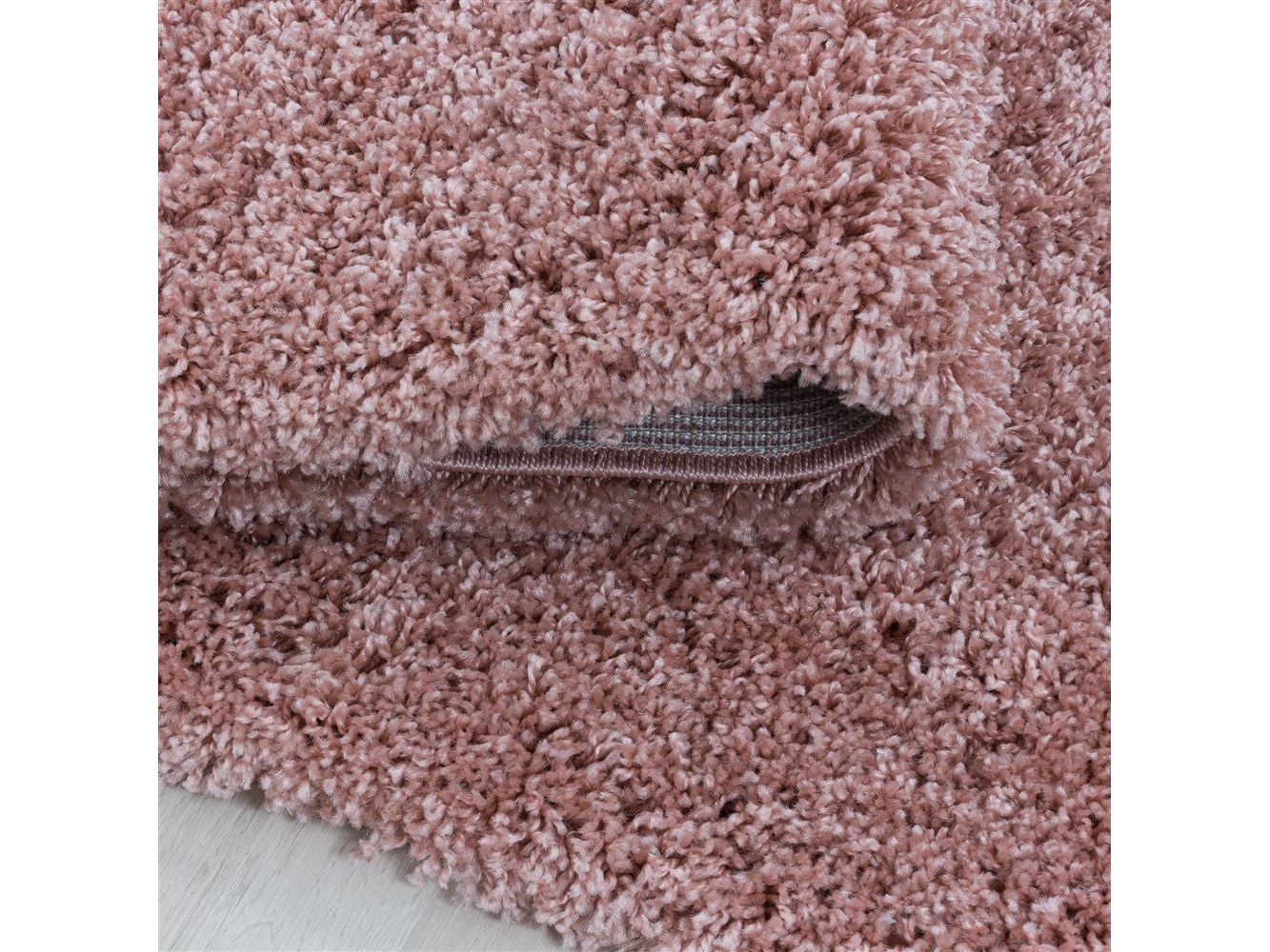 Wohnzimmerteppich Hochflor Shaggy Teppich Schlafzimmer Flor Super Soft Rose