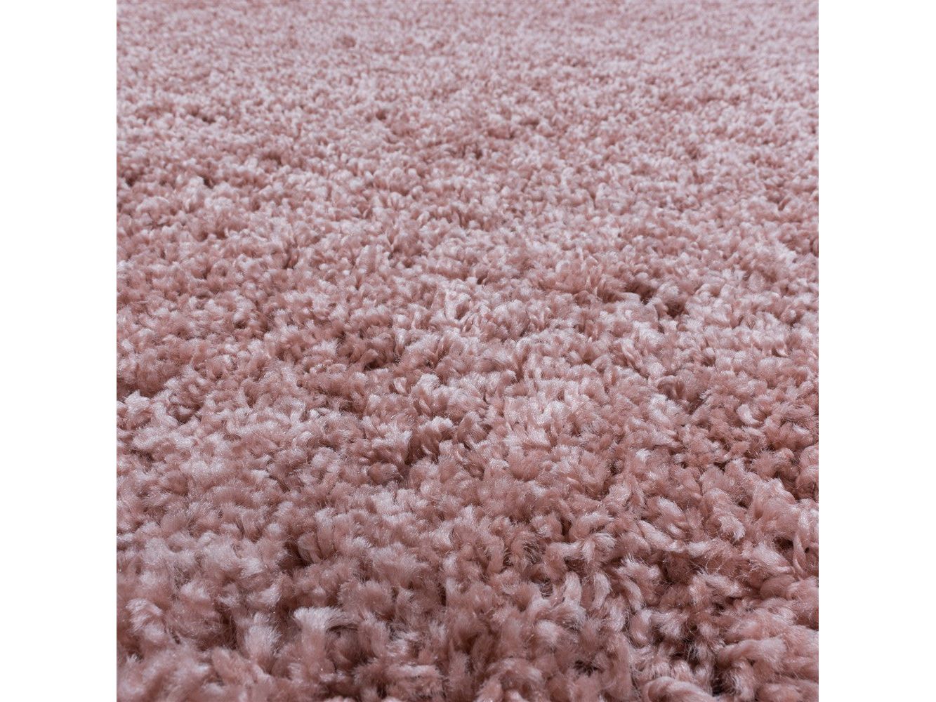 Wohnzimmerteppich Hochflor Shaggy Teppich Schlafzimmer Flor Super Soft Rose