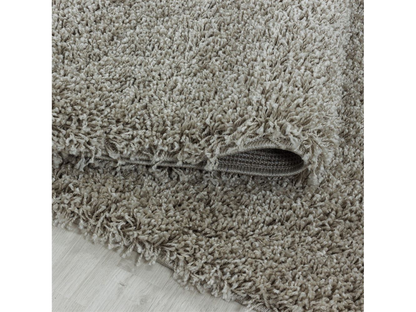 Wohnzimmerteppich Hochflor Shaggy Teppich Schlafzimmer Flor Super Soft Natur