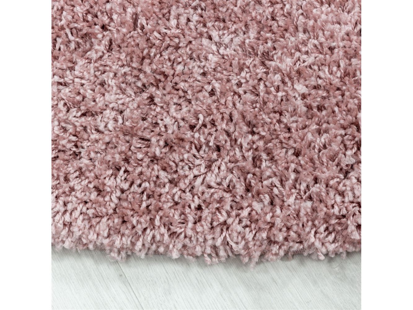 Wohnzimmerteppich Hochflor Shaggy Teppich Schlafzimmer Flor Super Soft Rose