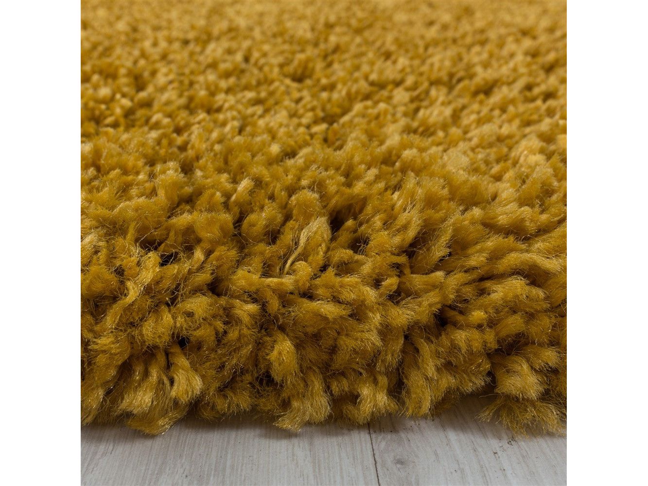 Wohnzimmerteppich Hochflor Shaggy Teppich Schlafzimmer Flor Super Soft Gold