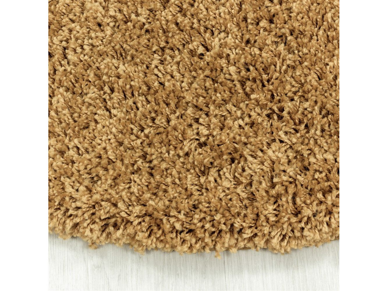 Wohnzimmerteppich Hochflor Shaggy Teppich Schlafzimmer Flor Super Soft Gold
