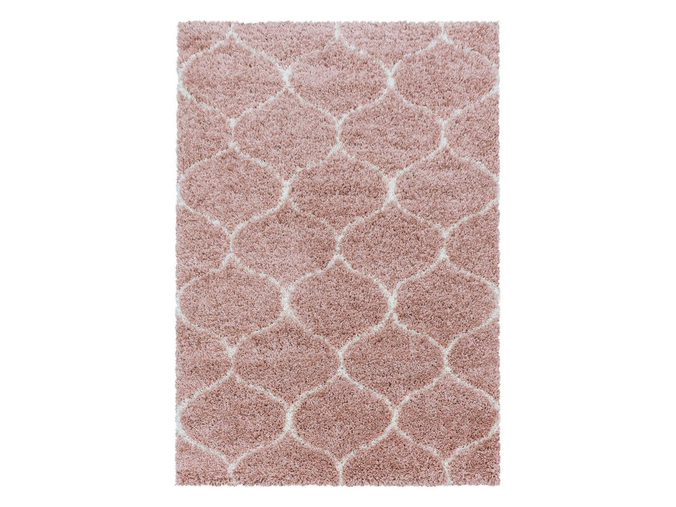 Wohnzimmerteppich Design Hochflor Teppich Muster Kachel Tile Jacquard Rose