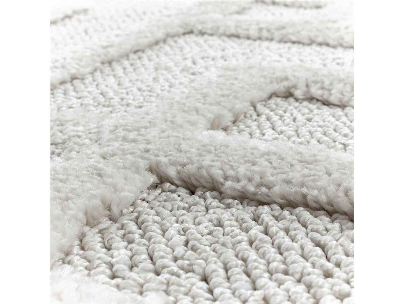 Kurzflor Design Teppich MIA Looped Flor Kreuz Labyrinth Muster