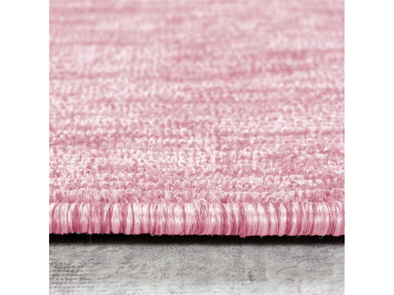 Teppich Kurzflor 4mm Florhöhe meliert glänzend Wohnzimmerteppich Heimbüro Rose