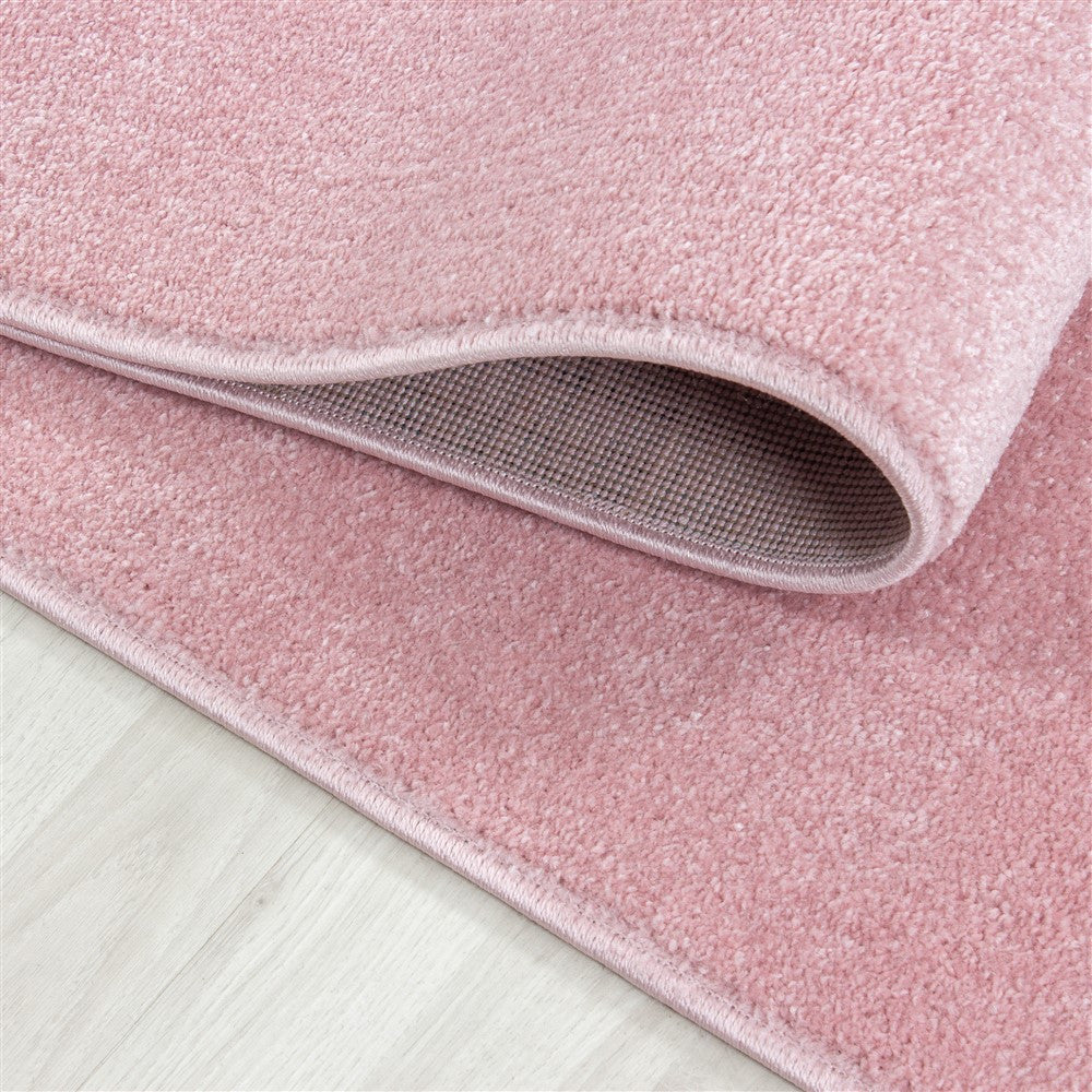 Kinderteppich Babyzimmer Kinderzimmer Sterne Motiv Pink Weiß Farben