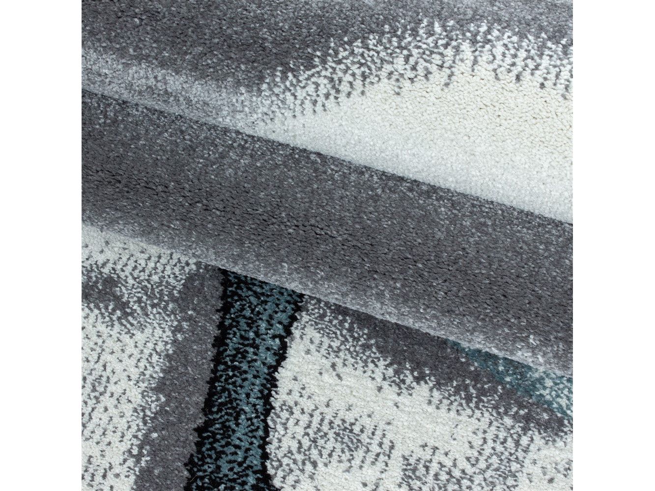 Kinderteppich Baby Teppich Kinderzimmer süßer Dino Motiv Grau Blau Weiß