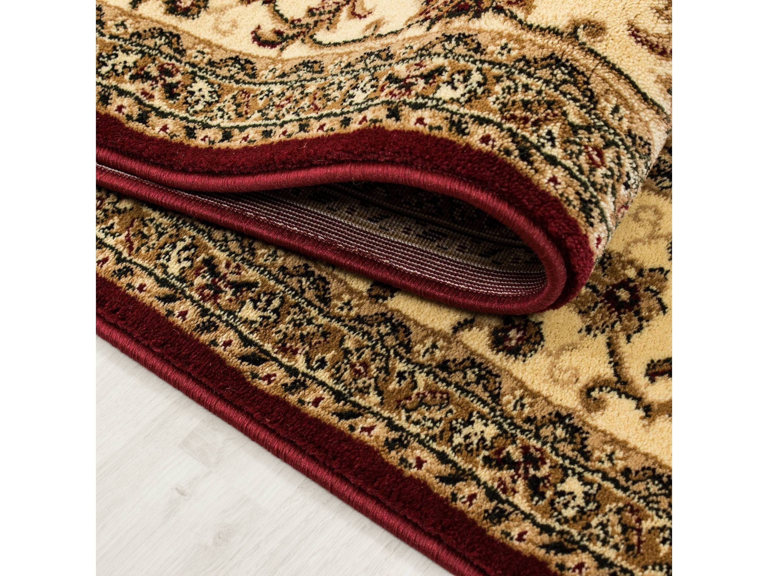 Orientteppich Klassischer Orientalisch Traditional Webteppich Rot Beige