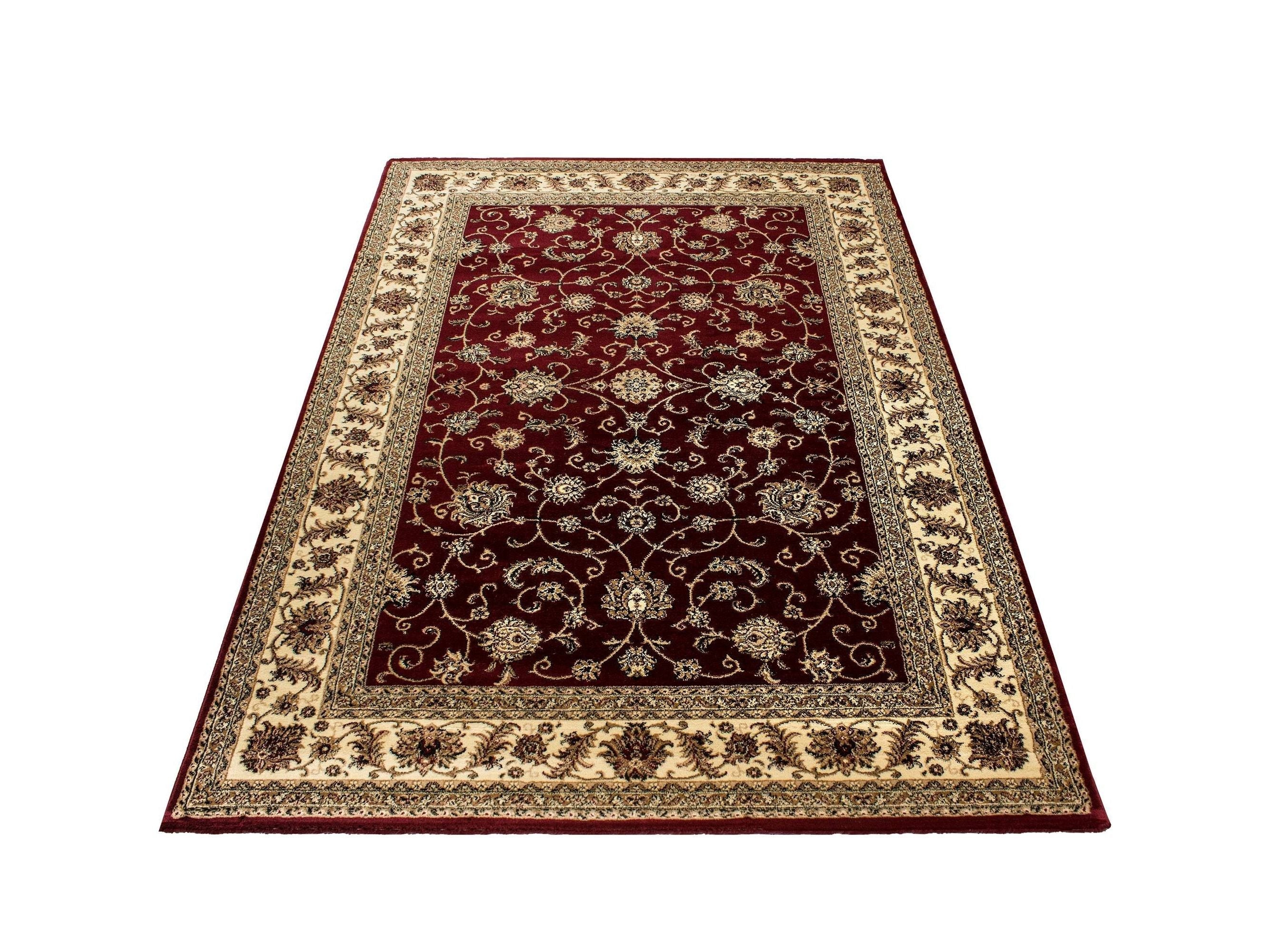 Orientteppich Klassischer Orientalisch Traditional Webteppich Rot Beige