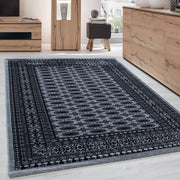 Orientteppich Klassischer Orientalisch Traditional Webteppich Schwarz Grau