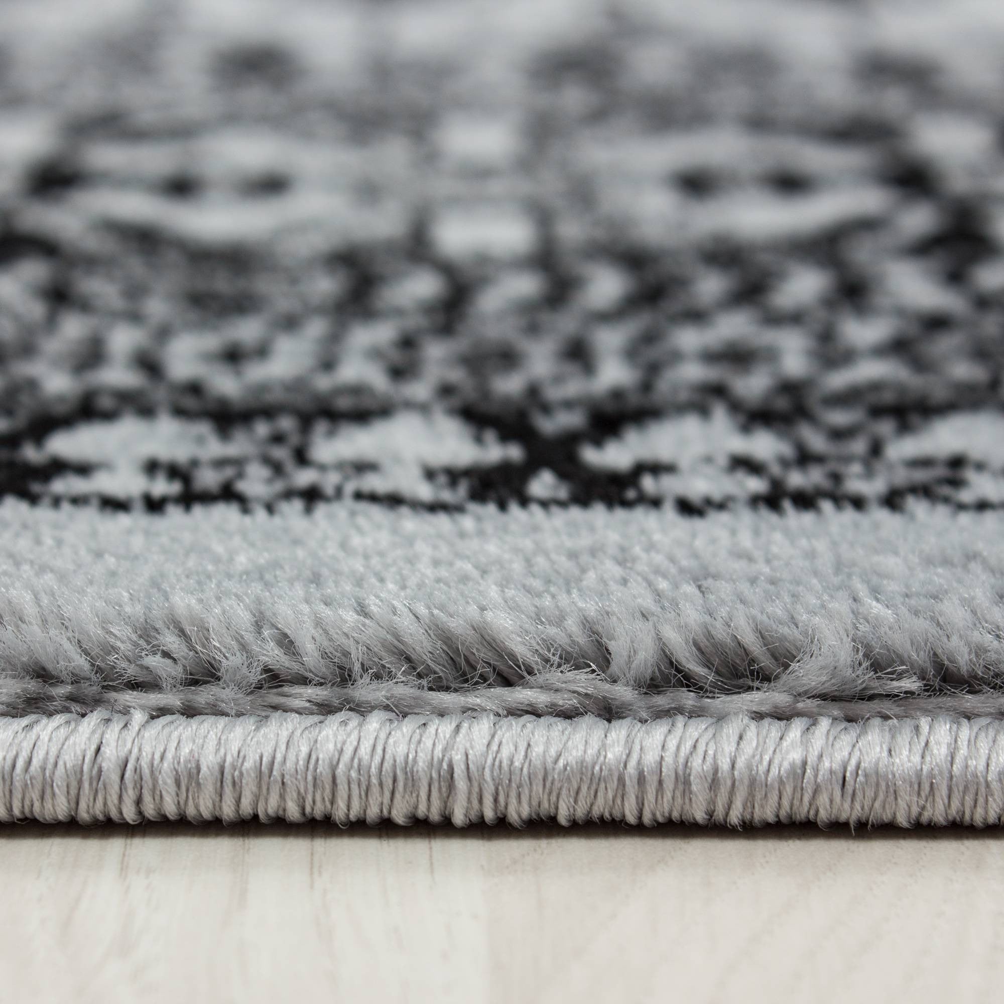 Orientteppich Klassischer Orientalisch Traditional Webteppich Schwarz Grau