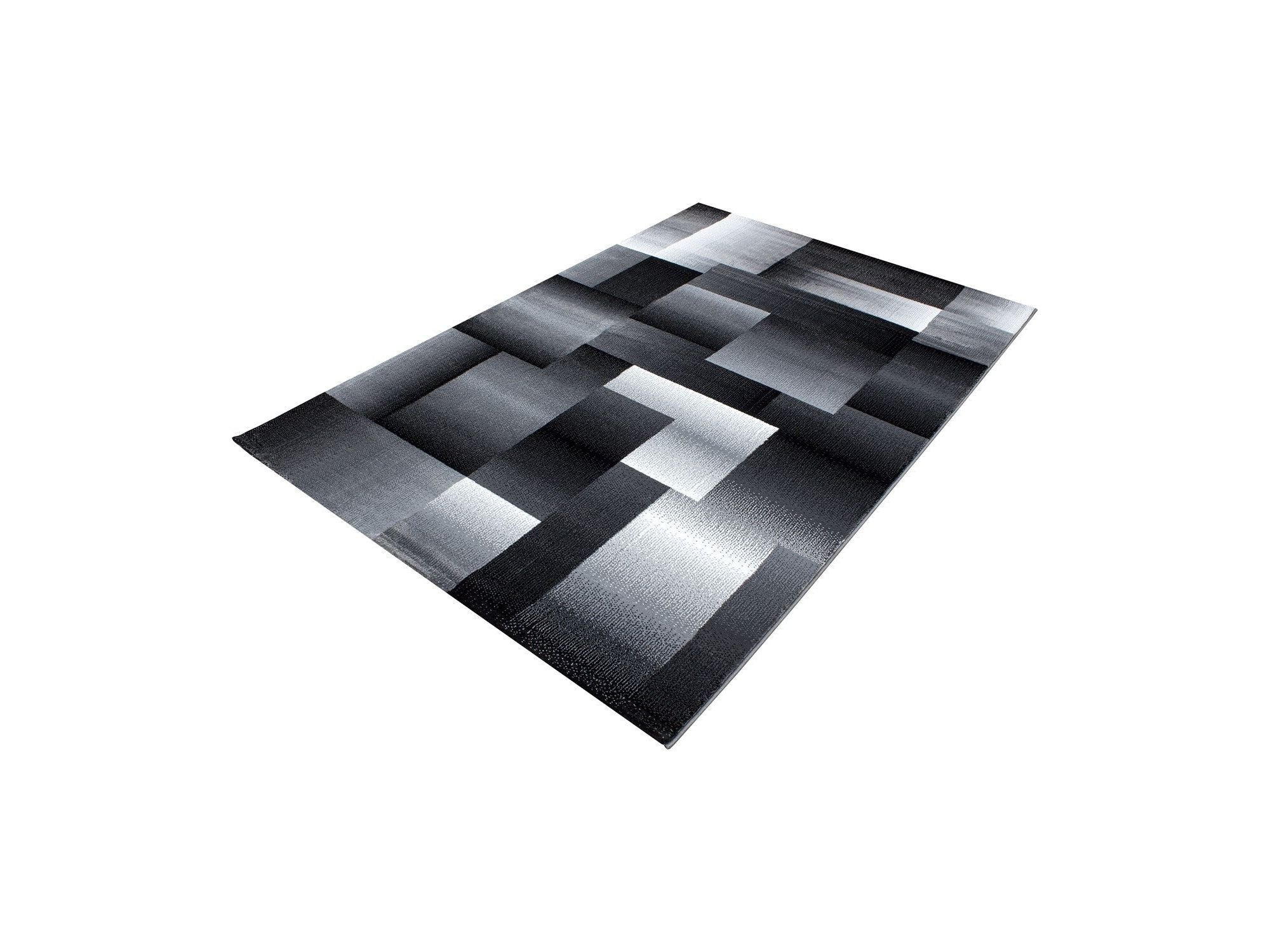 Moderner Designer Wohnzimmer Teppich Miami 6560 Schwarz