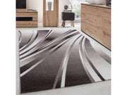 Teppich Modern Designer Geometrisch Wellen Optik Meliert Braun Beige Creme