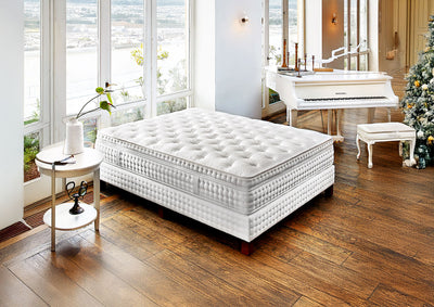 Sofort auf Lager · Produziert von Yataş – Royal Comfort Matratze, 5-Zonen-Federkern, 33 cm, Reißverschluss, Hycare-Bezug, Topper