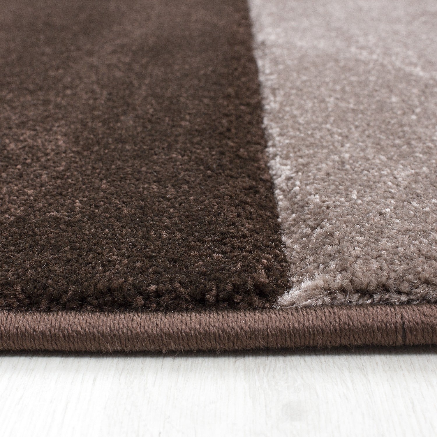 Moderner Designer Konturenschnitt 3D Wohnzimmer Teppich Hawaii 1310 Braun