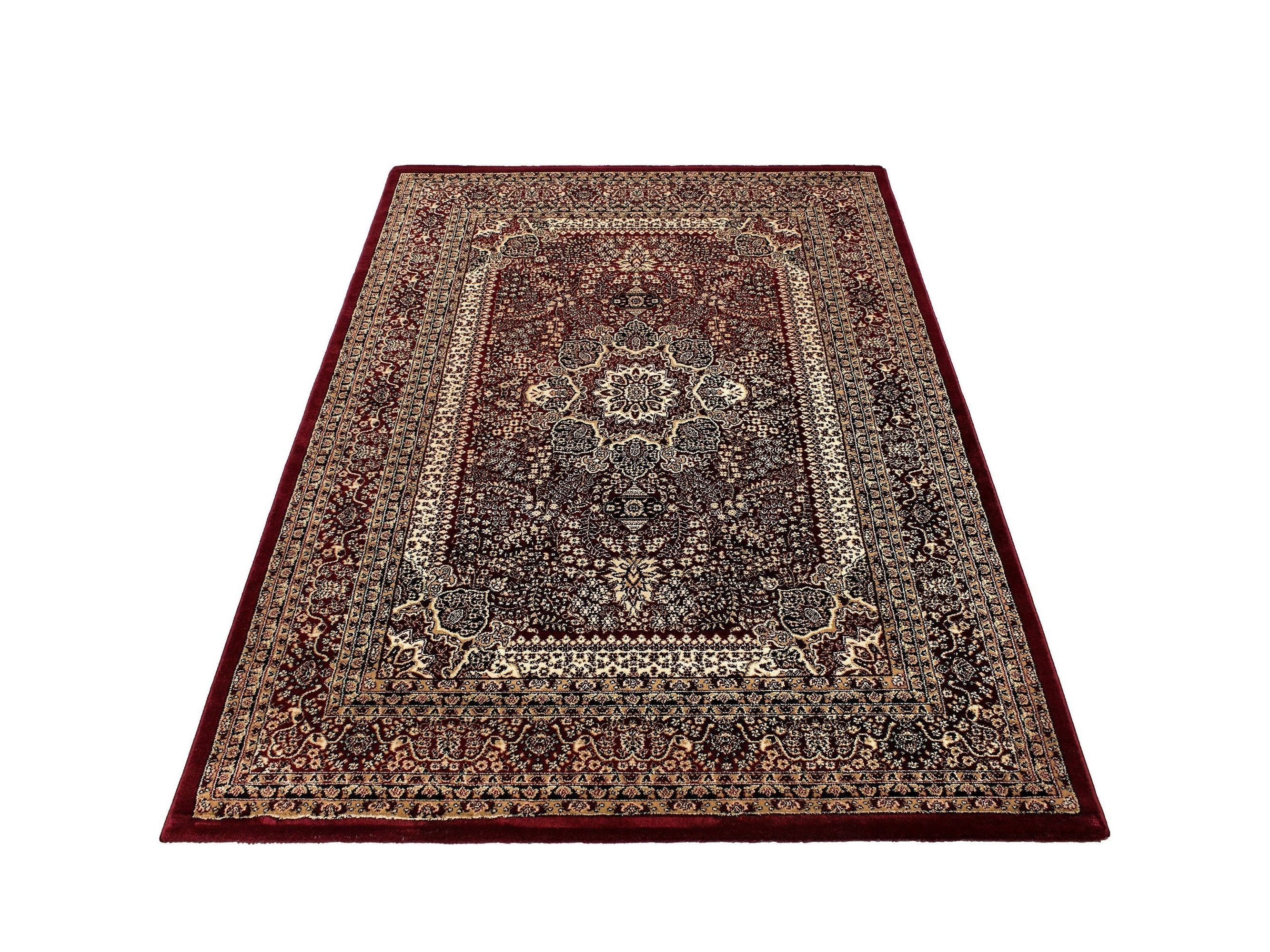 Orientteppich Klassischer Orientalisch Traditional Webteppich Rot Schwarz Beige