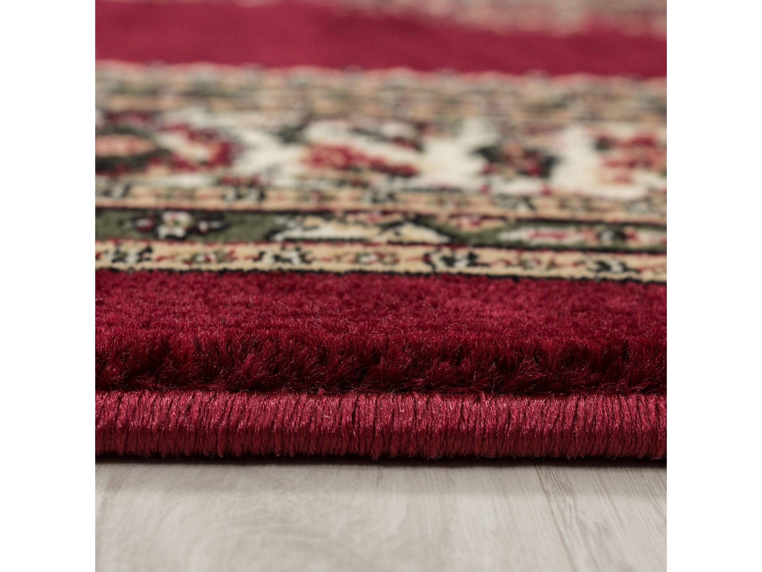 Orientteppich Klassischer Orientalisch Traditional Webteppich Schwarz Rot Beige