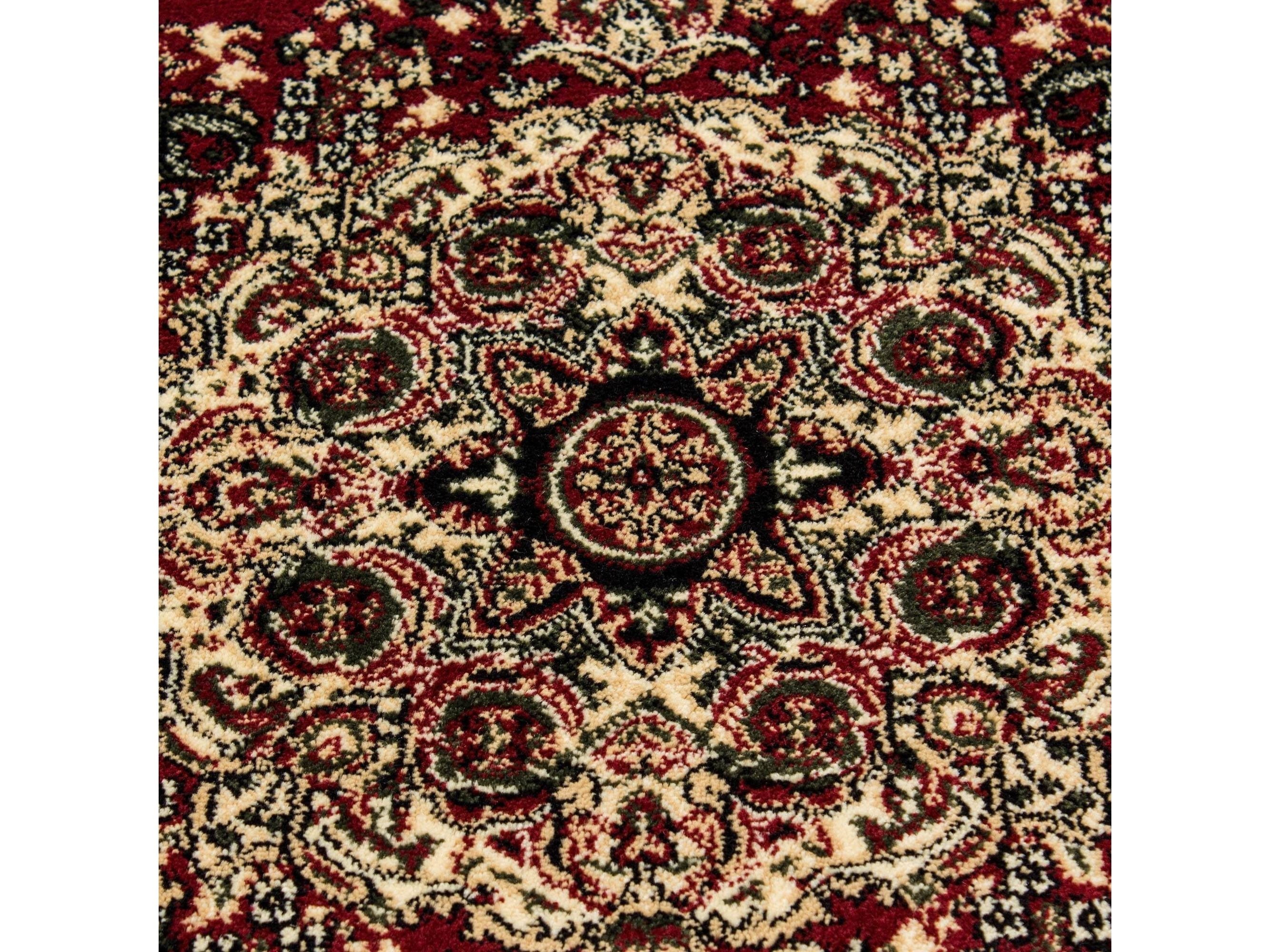 Orientteppich Klassischer Orientalisch Traditional Webteppich Schwarz Rot Beige