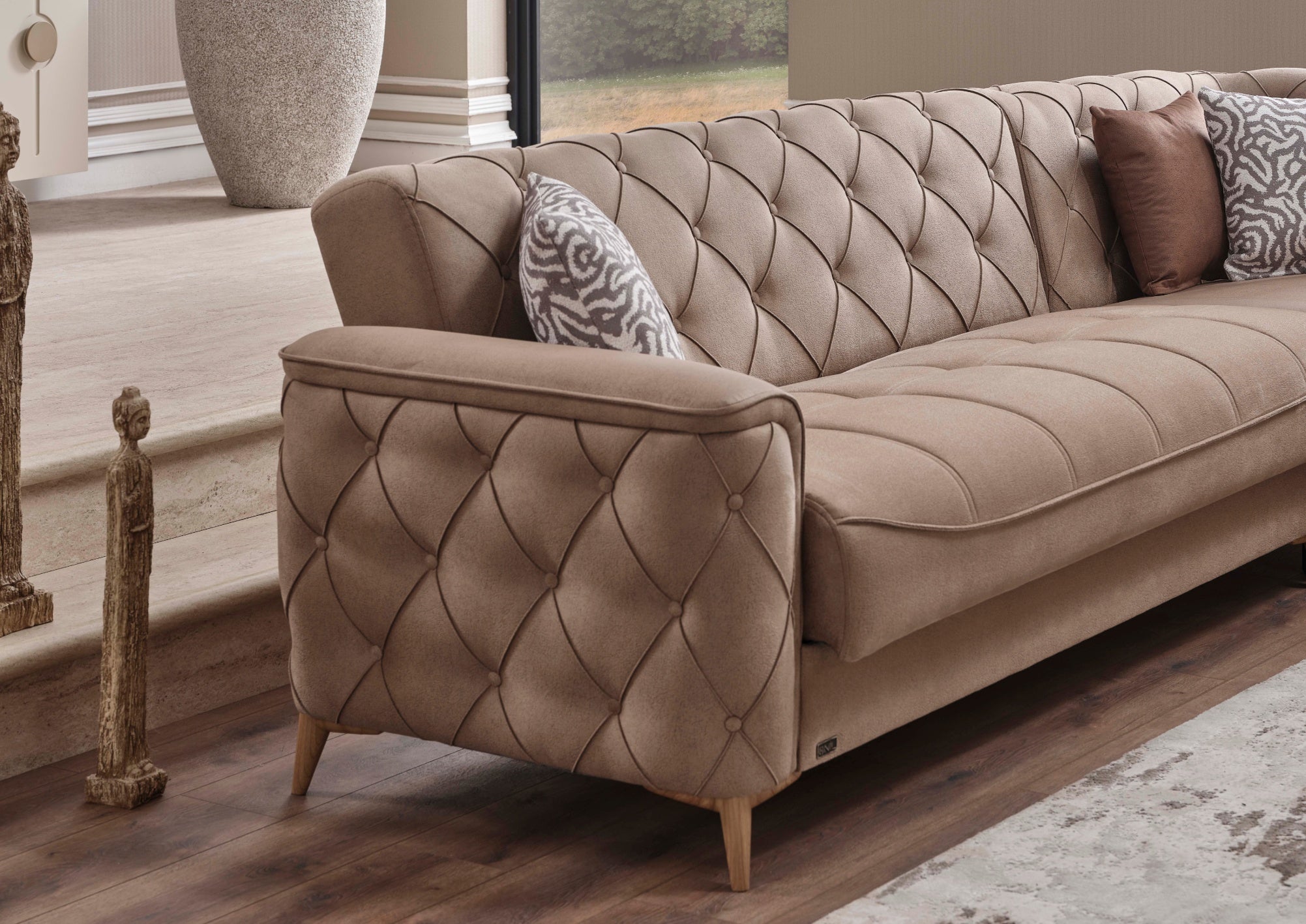 LONDON Chesterfield Ecksofa