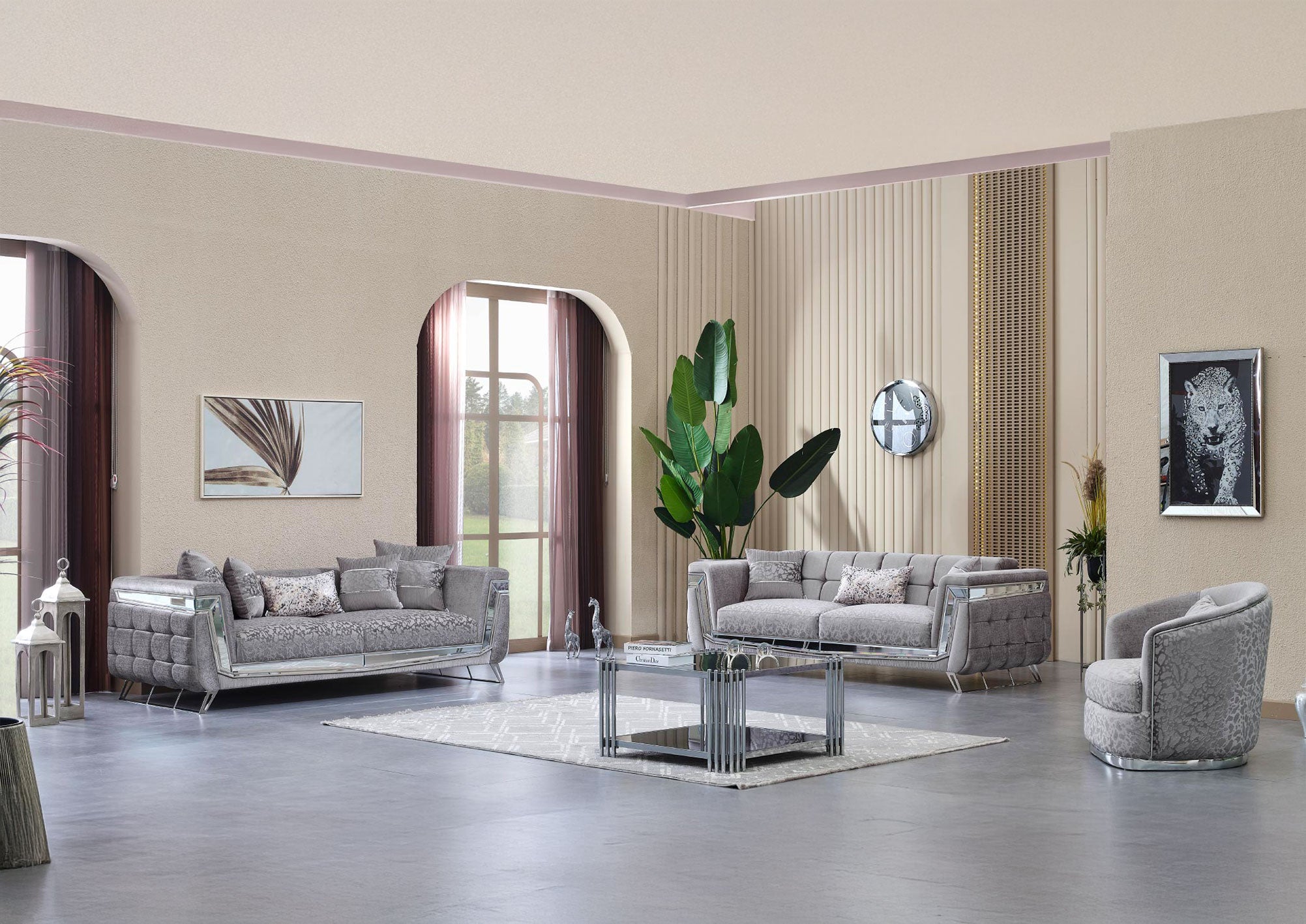 Milano Sofagarnitur Serie (Silber)