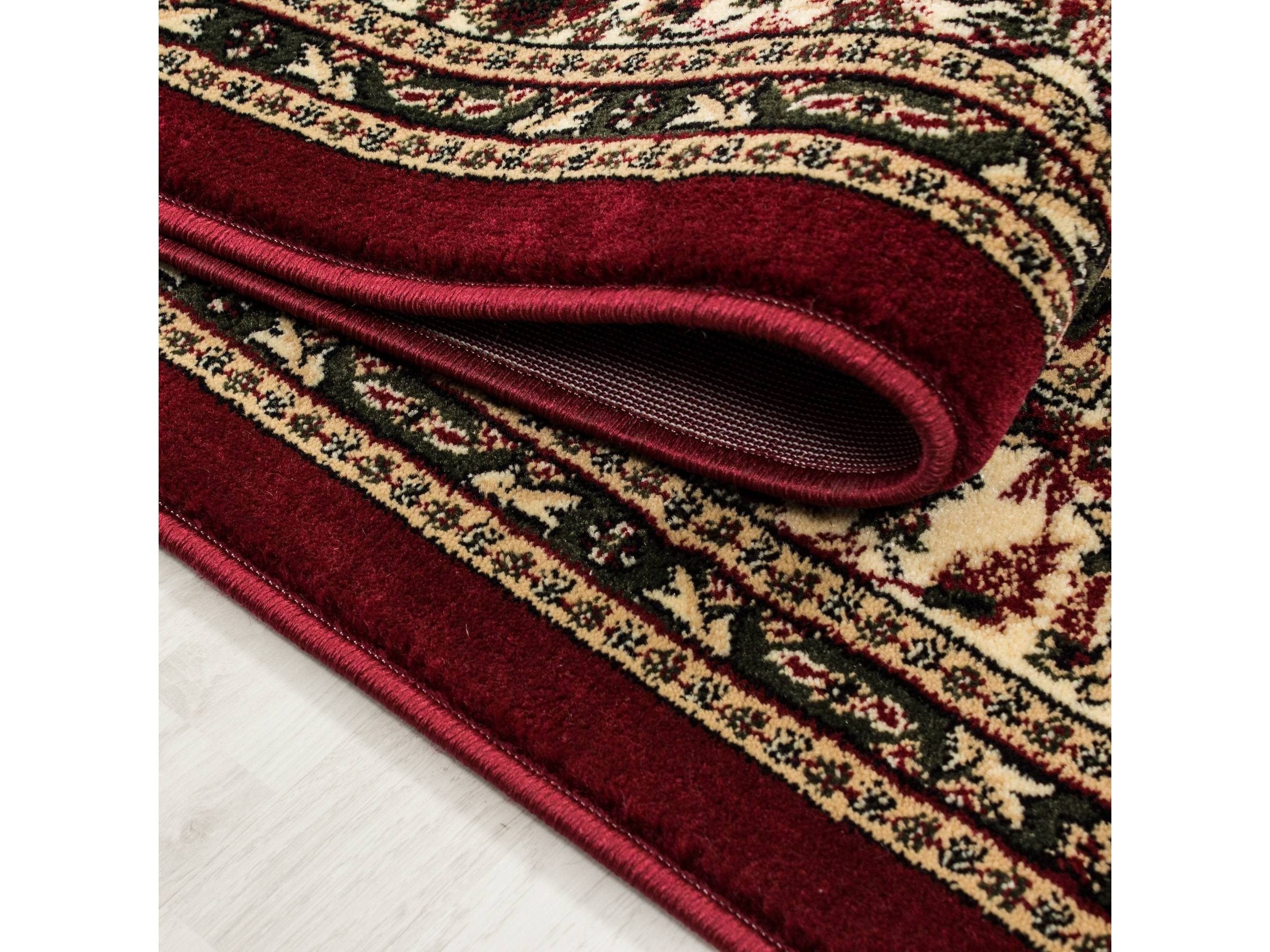 Orientteppich Klassischer Orientalisch Traditional Webteppich Schwarz Rot Beige