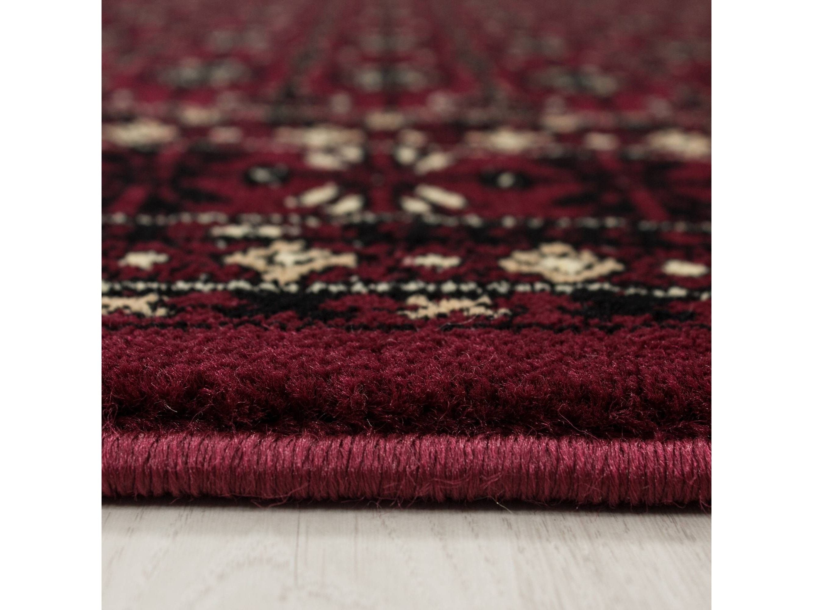 Orientteppich Klassischer Orientalisch Traditional Webteppich Schwarz Rot