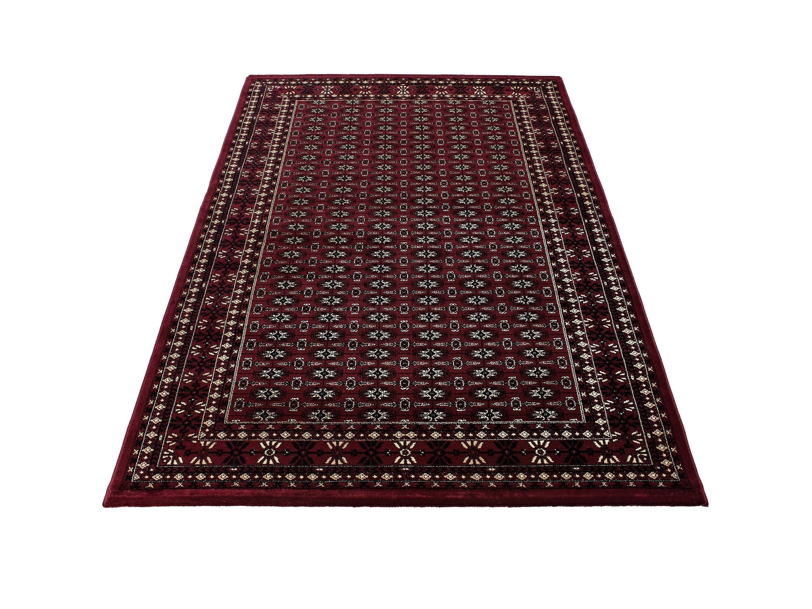 Orientteppich Klassischer Orientalisch Traditional Webteppich Schwarz Rot