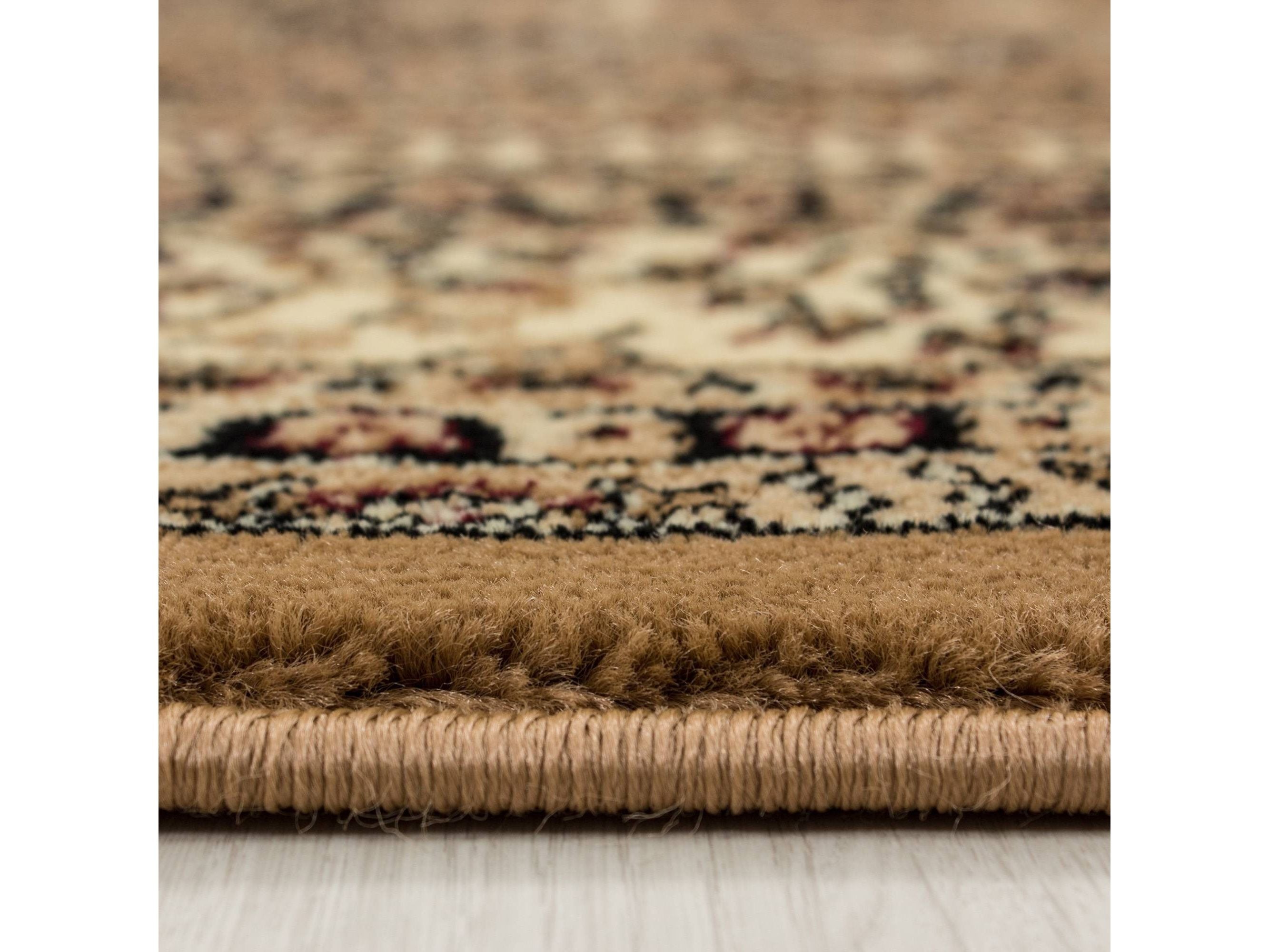 Orientteppich Klassischer Orientalisch Traditional Webteppich Beige Rot Schwarz