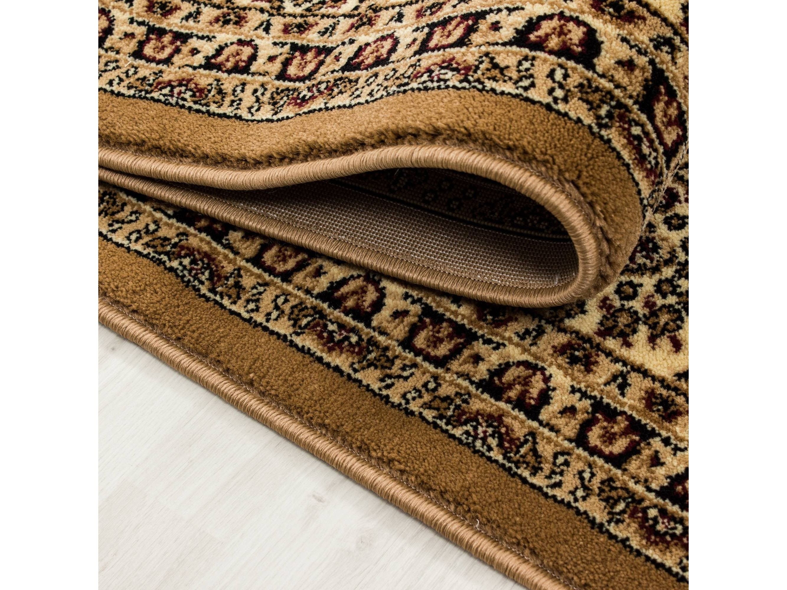 Orientteppich Klassischer Orientalisch Traditional Webteppich Beige Rot Schwarz