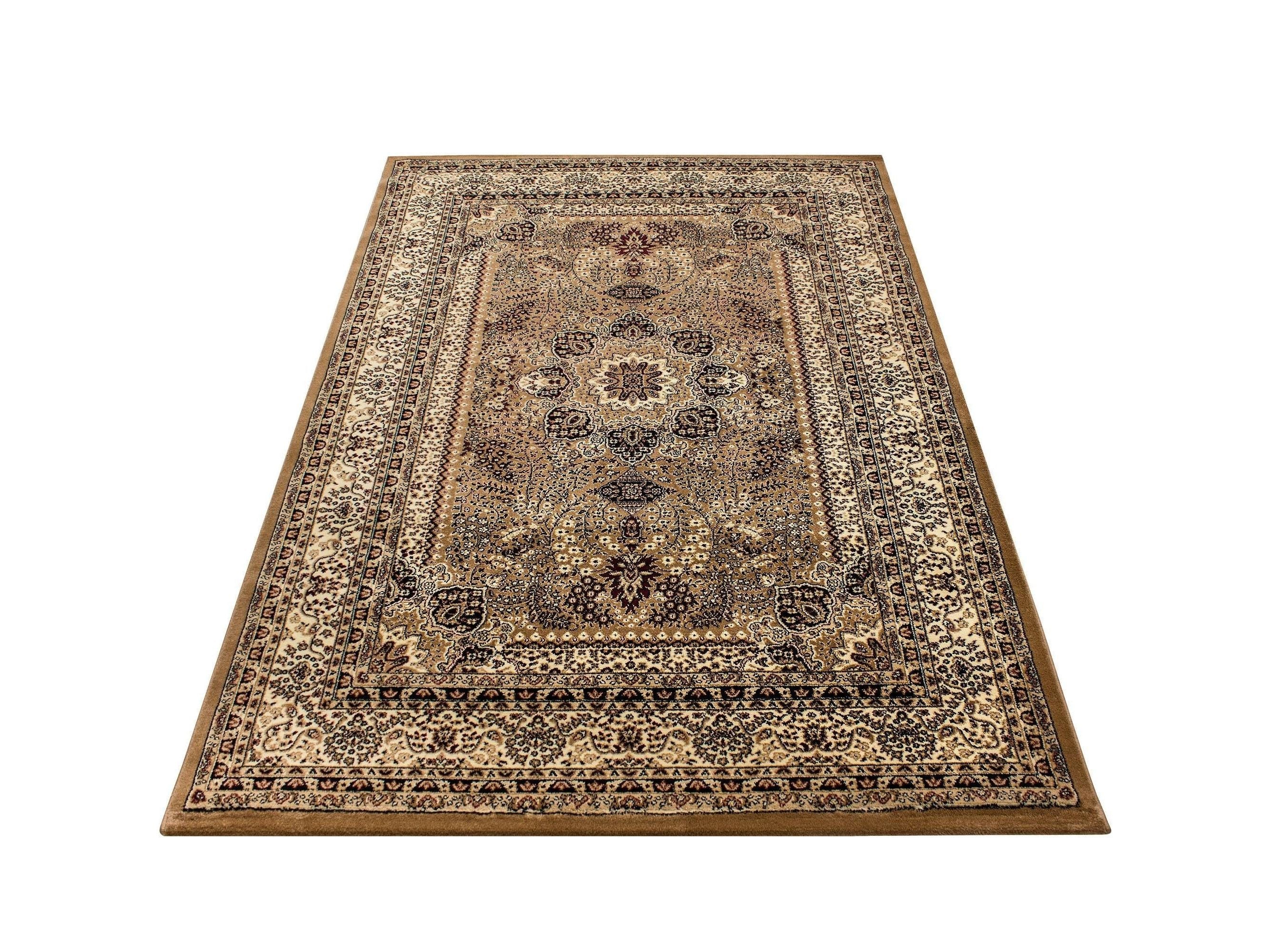 Orientteppich Klassischer Orientalisch Traditional Webteppich Beige Rot Schwarz