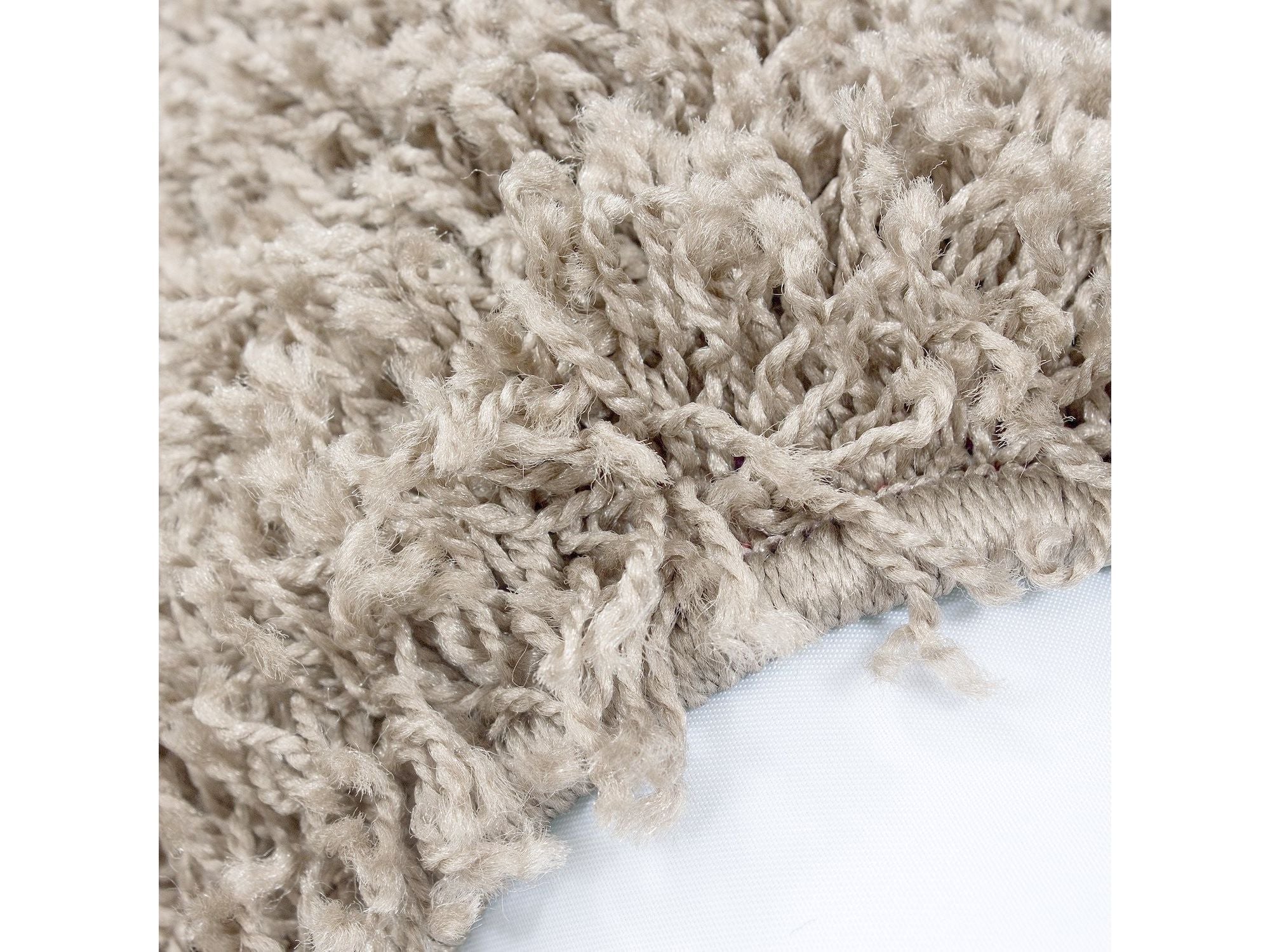 Teppich Hochflor Langflor Wohnzimmer Shaggy Florhöhe 3cm unifarbe Beige
