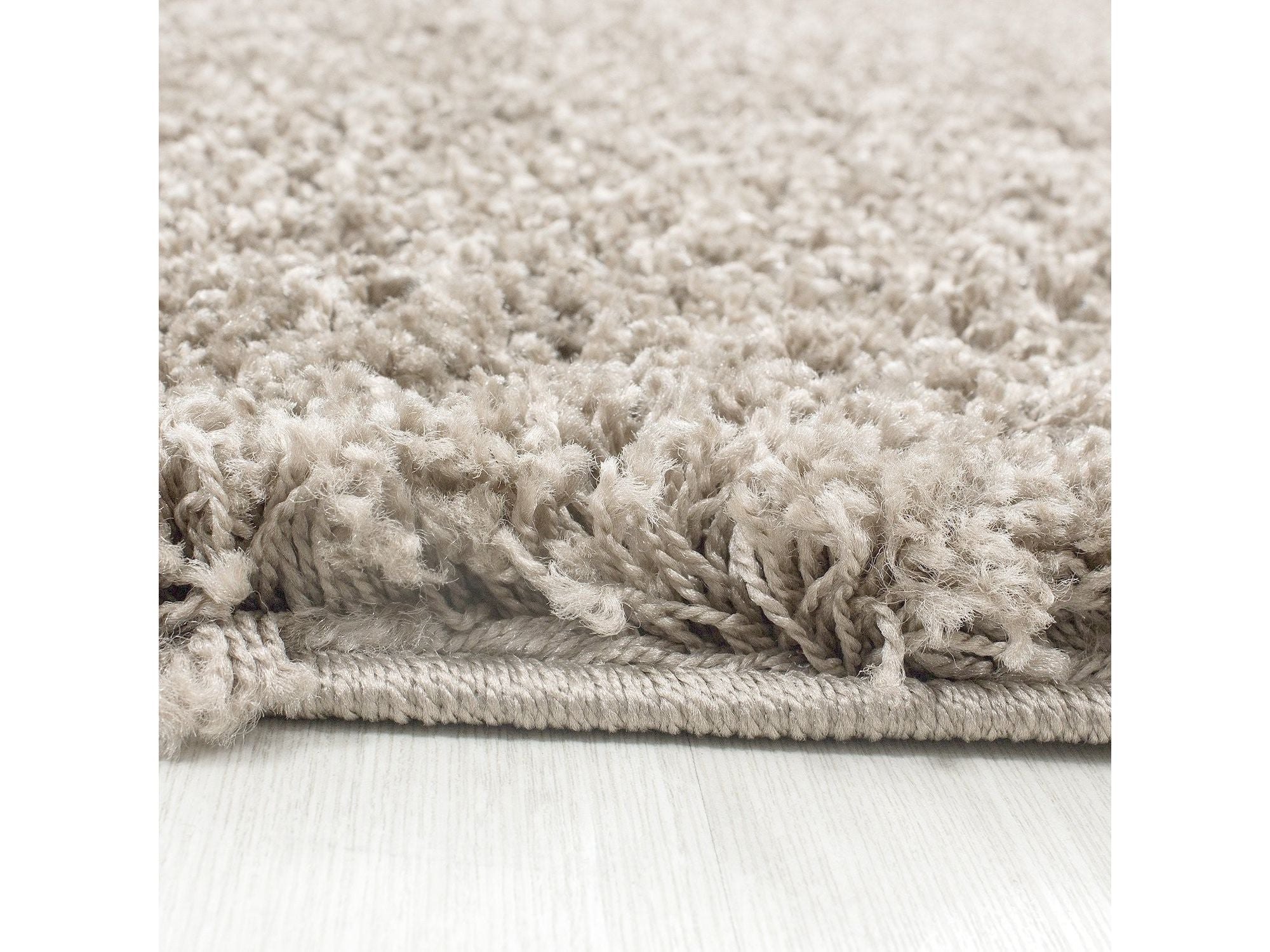 Teppich Hochflor Langflor Wohnzimmer Shaggy Florhöhe 3cm unifarbe Beige